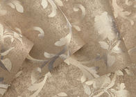 Χρυσή ταπετσαρία κρεβατοκάμαρων χώρας σχεδίων φύλλων αλουμινίου Floral αδιάβροχη για το εγχώριο εσωτερικό