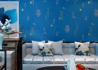 Μπλε μη υφαμένη Wallcovering ύφους χαρτοκιβωτίων κινεζική Soundproof για το καθιστικό/την κρεβατοκάμαρα