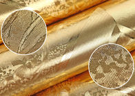 Πολυτελής σύγχρονη ταπετσαρία ύφους με το μετακινούμενο χρυσό υλικό, γεωμετρικό σχέδιο φύλλων αλουμινίου