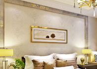 Κίτρινη μετακινούμενη Floral κάλυψη τοίχων, Washable βινυλίου ταπετσαρία για το καθιστικό