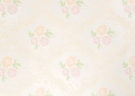 Μπεζ Floral μη υφαμένη Wallcovering, εσωτερικό SGS CSA σχεδίων ταπετσαριών διακόσμησης