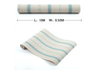 Living Room Modern Removable Wallpaper Blue Color With Natural Plant Fibers , 0.53*10m/ roll