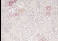 Floral τρισδιάστατη εγχώρια ταπετσαρία εκλεκτής ποιότητας Wallcovering με το ανοικτό ροζ χρώμα, ρόλος σχεδίων 0.53*10m/