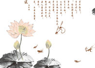 Κινεζική ύφους Lotus ζωική κάλυψη τοίχων σχεδίων σύγχρονη για τη διακόσμηση δωματίων/εστιατορίων