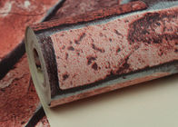 τρισδιάστατη βινυλίου ταπετσαρία επίδρασης τούβλου για την κρεβατοκάμαρα/τη καφετερία, μετακινούμενη ταπετσαρία τούβλου